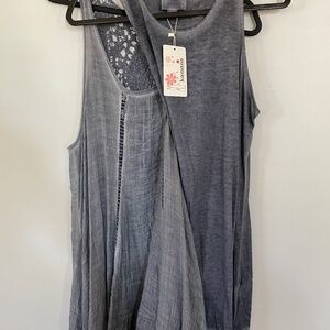 KAMANA Two-layer XL Blue Gray Tunic NWT